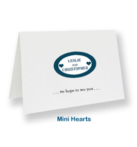 custom note cards mini hearts wedding thank you notes
