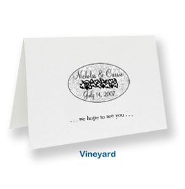 custom note cards vineyard wedding thank you cards personalized