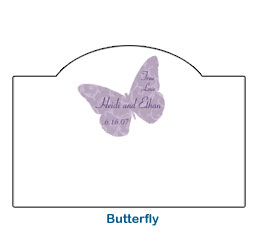 pretty animal shape wedding table butterfly card