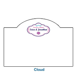 cloud shape colorful fun unique wedding