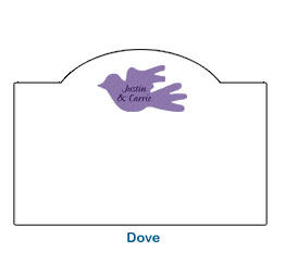 name card wedding animal fun shape dove