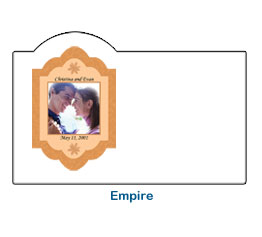 empire wedding card colorful elegant