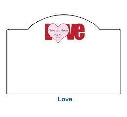 love romantic fun colorful wedding card