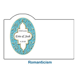 colorful wedding table name card romanticism