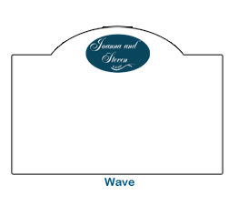 wave elegant shape wedding card
