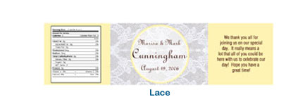 pretty elegant water bottle label customized