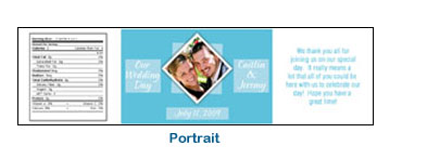personalized portrait water bottle label cute