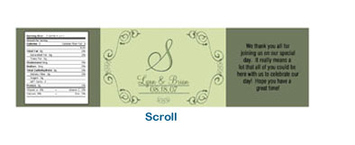 scroll custom classy water bottle label