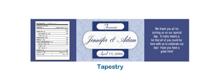 personalized tapestry classy water bottle label