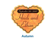 custom autumn wedding labels beautful wedding stickers fall wedding outside