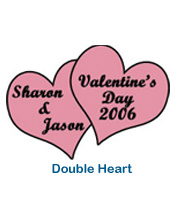 two hearts wedding label personalized stickers for wedding