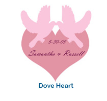 dove heart wedding label religious wedding sticker
