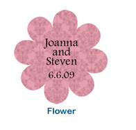 Flower wedding label sticker personalized custom designed