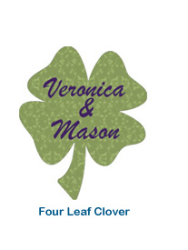 four leaf clover wedding labels lucky stickers custom irish wedding personalized