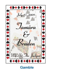 custom gamble wedding labels las vegas wedding stickers personalized custom cards