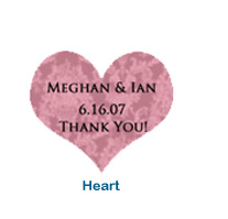 personalized heart wedding label custom wedding stickers