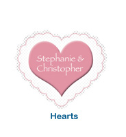 Personal heart for wedding label custom designed wedding sticker
