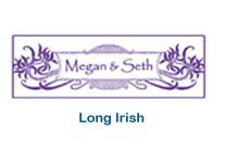Irish wedding label long wedding stickers personalized