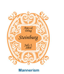 wedding label personalized custom oval