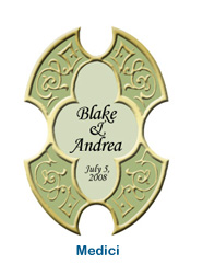 custom wedding label medici personalized just for you