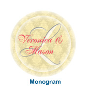 custom personalized monogram bridal wedding labels