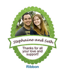 wedding invitation labels ribbon wedding label personalized