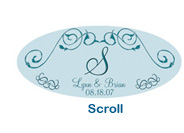 scroll wedding label personal wedding stickers custom
