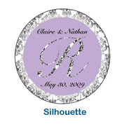 custom silhouette wedding label sticker romantic fun stickers personalized