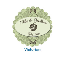 victorian wedding labels custom wedding sticker scalloped