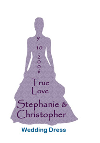 custom wedding dress wedding labels thank you note wedding gift