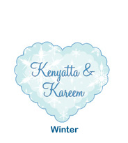 winter wedding labels snowflakes wedding stickers