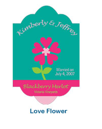 wine bottle labels, wine bottle label, personalized wine labels, flower cute colorful custom wine labels