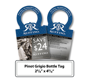 Custom Printed Pinot Grigio Bottle Tag