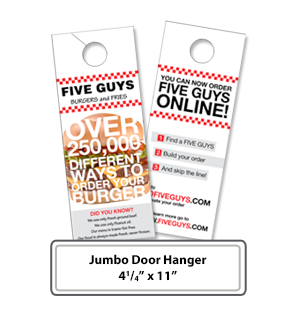 Personalized Jumbo Door hangers printing online