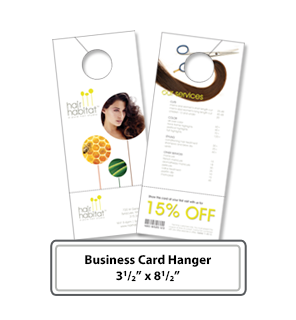 Customizable Business Card Hangers online Print Services - Hangers Custom Printing