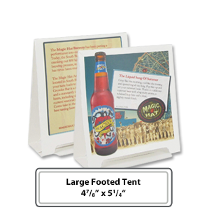 Footed Table tents with custom image
