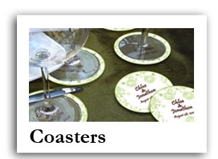 custom coasters, Personalized wedding coasters,