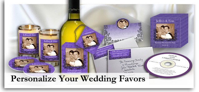 Personalized wedding labels, wedding stickers, custom wedding favors, wedding favortags