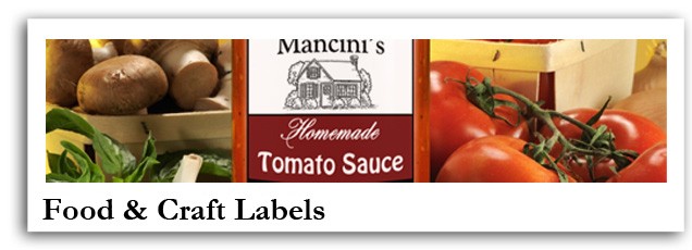 Custom food labels and craft stickers. custom stickers