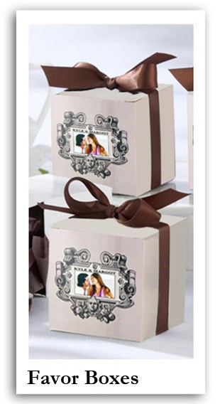 Personalized gift boxes, wedding favor boxes, gift boxes