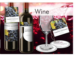 Wine Bottle Labels - Custom Wine Bottle Tags and Personalize Wine Coasters and Bottle labels with Photo