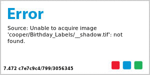 Square Party Birthday Label