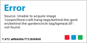 Behind The Garden Circle Food & Craft Hang Tag