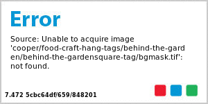 Behind the Garden Large Square Food & Craft Hang Tag
