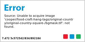 Original Country Large Square Food & Craft Hang Tag