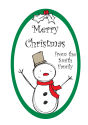 Holiday Snowman Vertical Oval