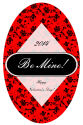 Valentine Floral Vertical Oval Label