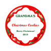 2x2 Christmas Cookies Circle Canning Label