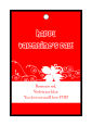 Valentine Curlicue Small Vertical Rectangle Hang Tag