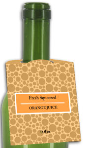 Orange Juice Rounded Bottle Tags